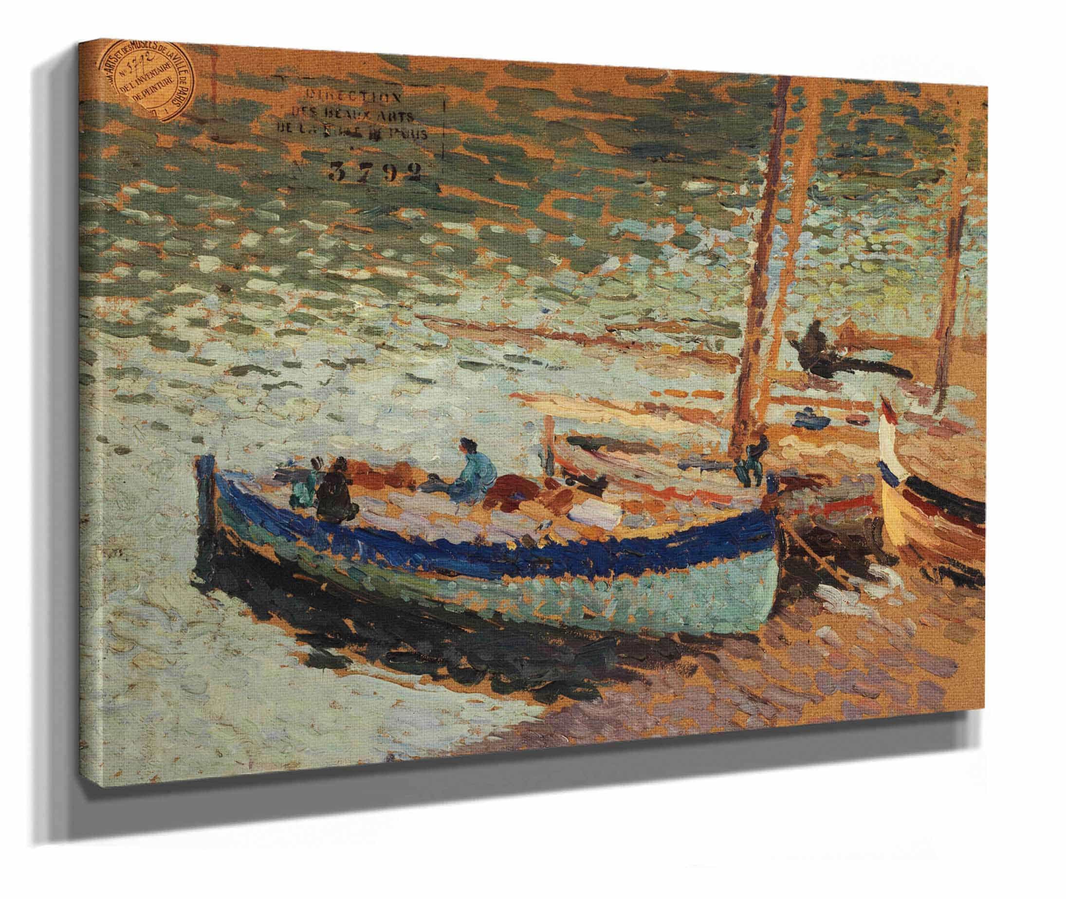 Bouquet De Bleuets Barques Au Port by Henri Martin - Image 2