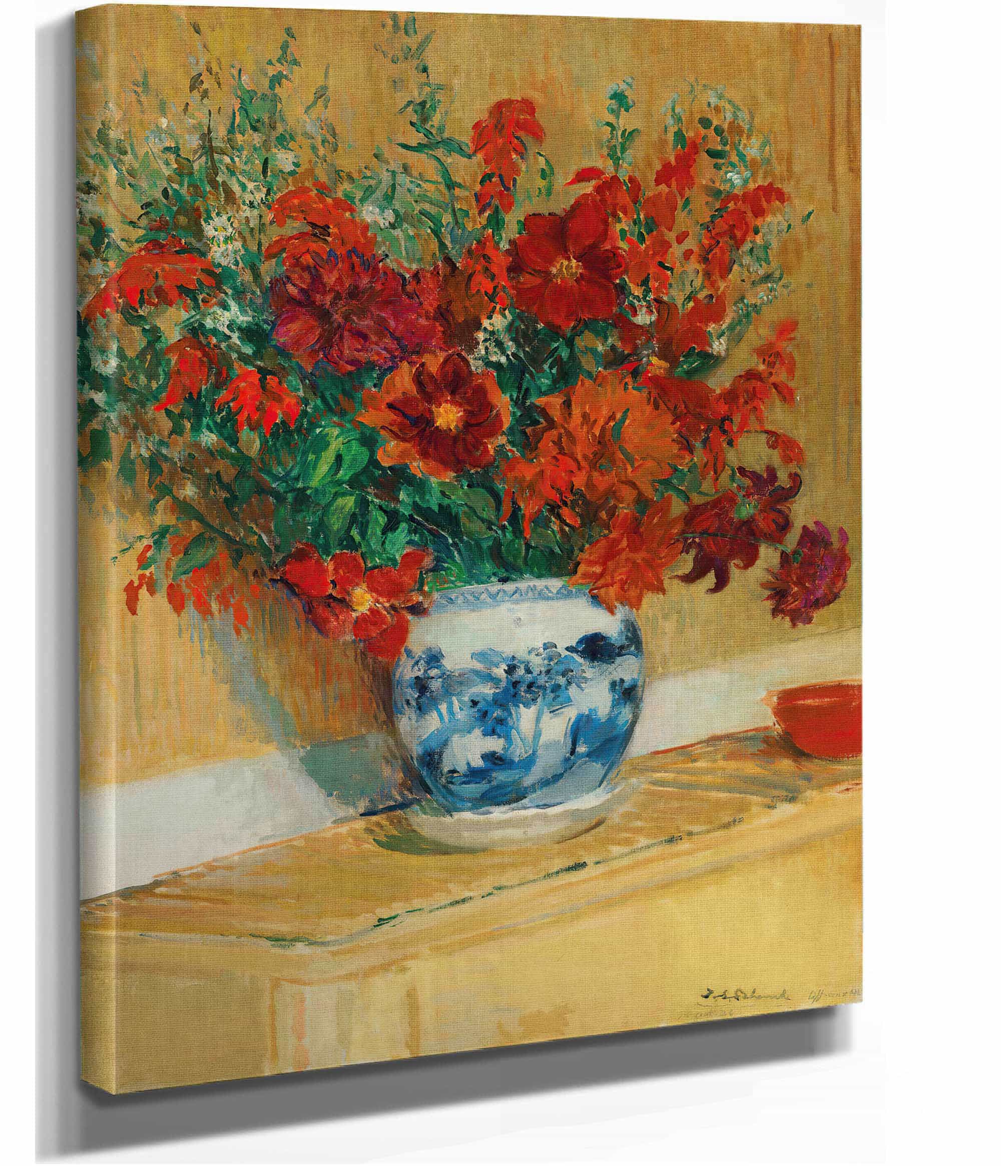 Bouquet De Fleurs Au Vase Bleu by Jacques Emile Blanche - Image 2
