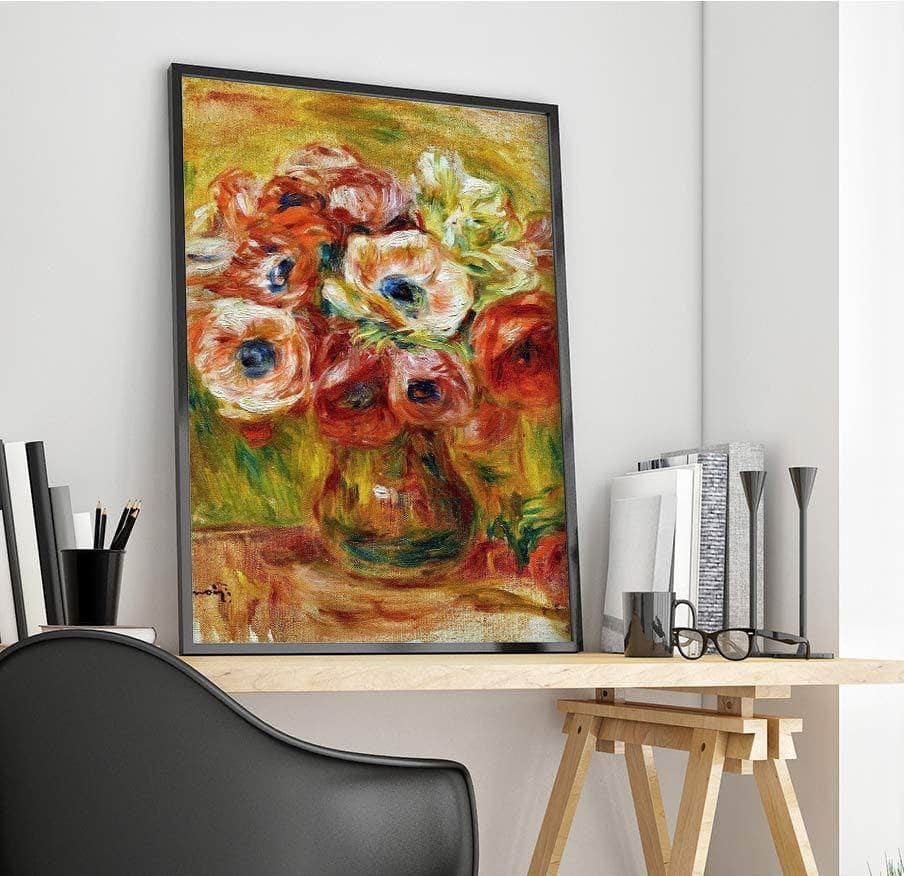 Bouquet Of Anemones Painting Auguste Renoir Canvas Art - Image 4