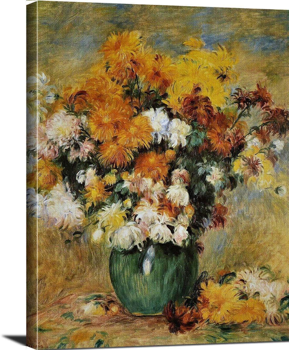 Bouquet Of Chrysanthemums Painting Auguste Renoir Canvas Art - Image 3