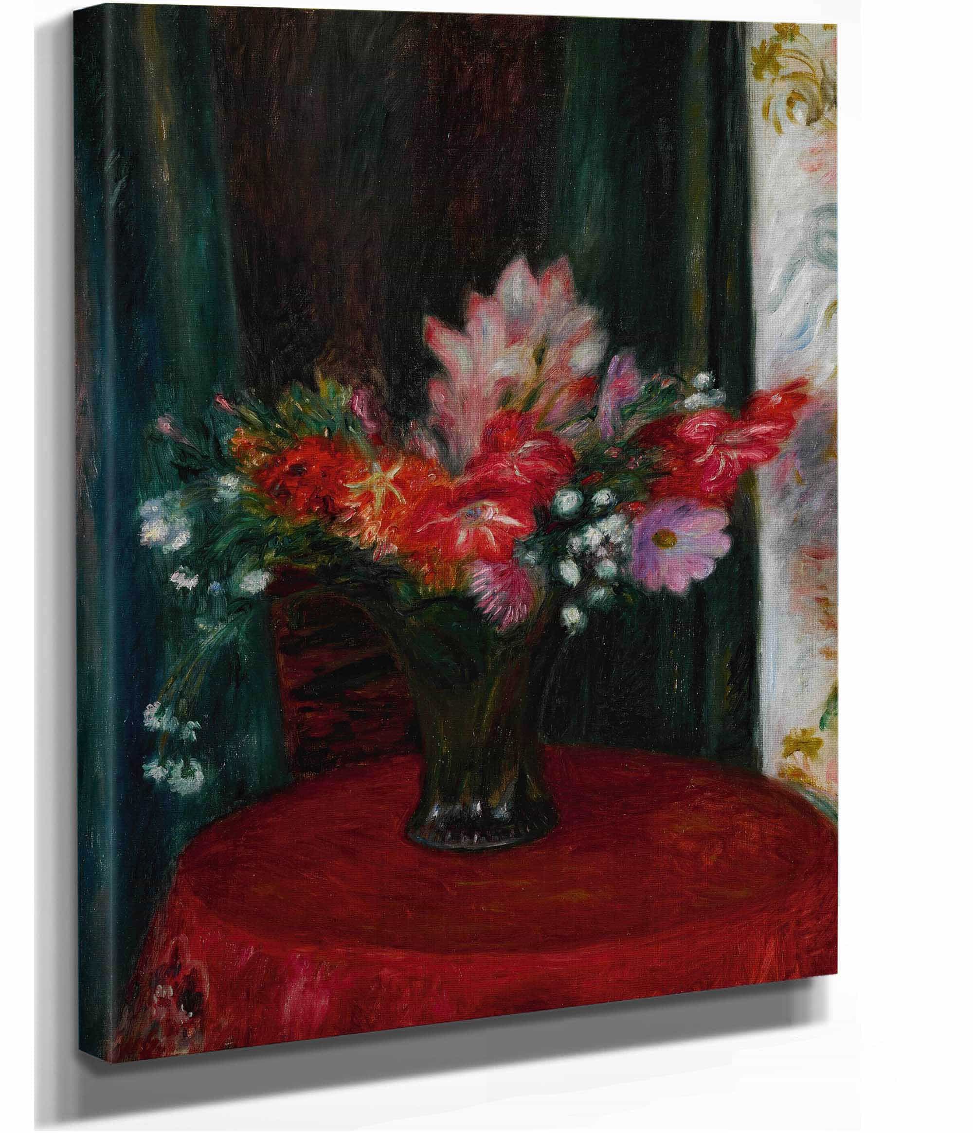 Bouquet On Red Tablecloth by William James Glackens - Image 2