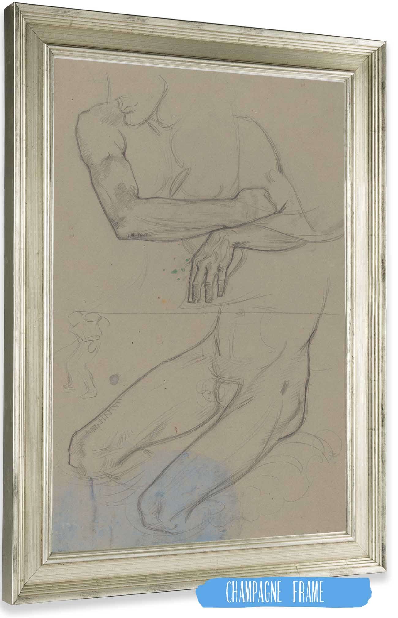 Boven En Onderlichaam Van Mannelijk Naakt Met Kind by Richard Nicolaus Roland Holst