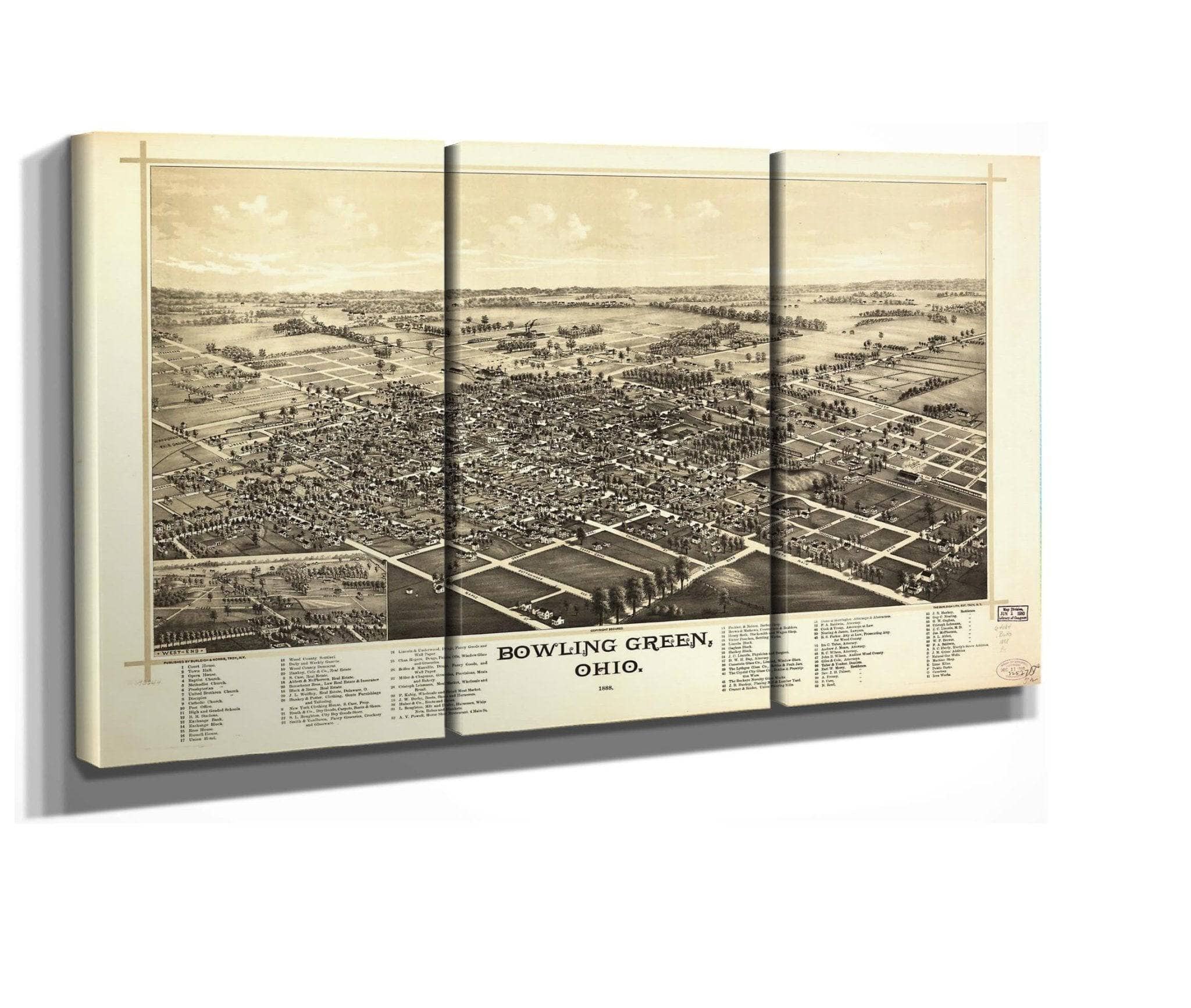 Bowling Green Ohio 1888 State Of Ohio - Image 2