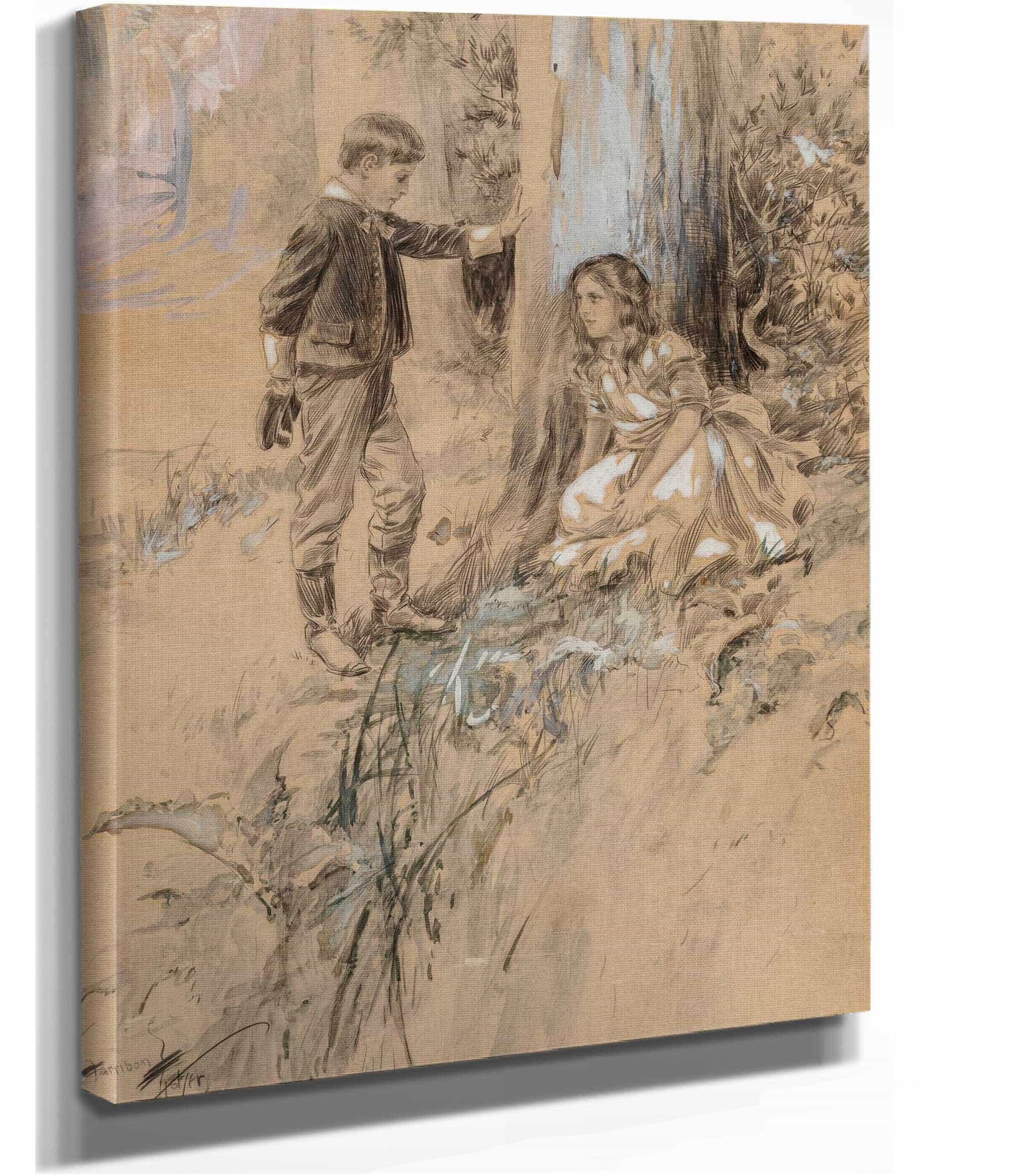 Boy And Girl by Harrison Fisher - Image 2