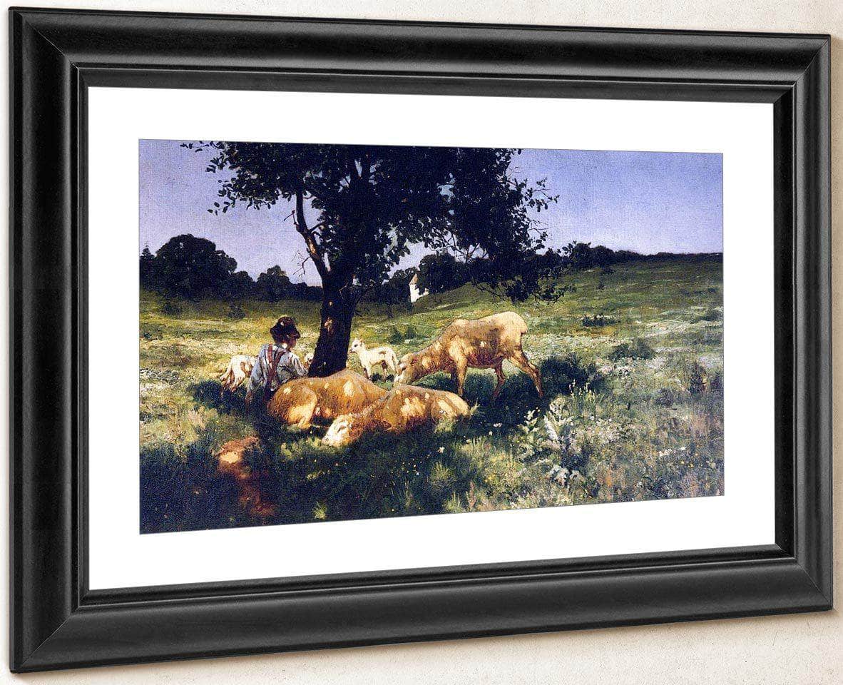 Boy And Sheep Lying Under A Tree By Henry Ossawa Tanner - Image 2