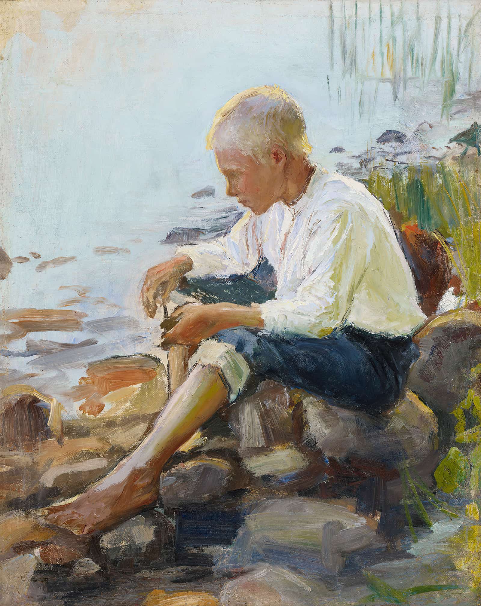 Boy On The Shore by Pekka Halonen