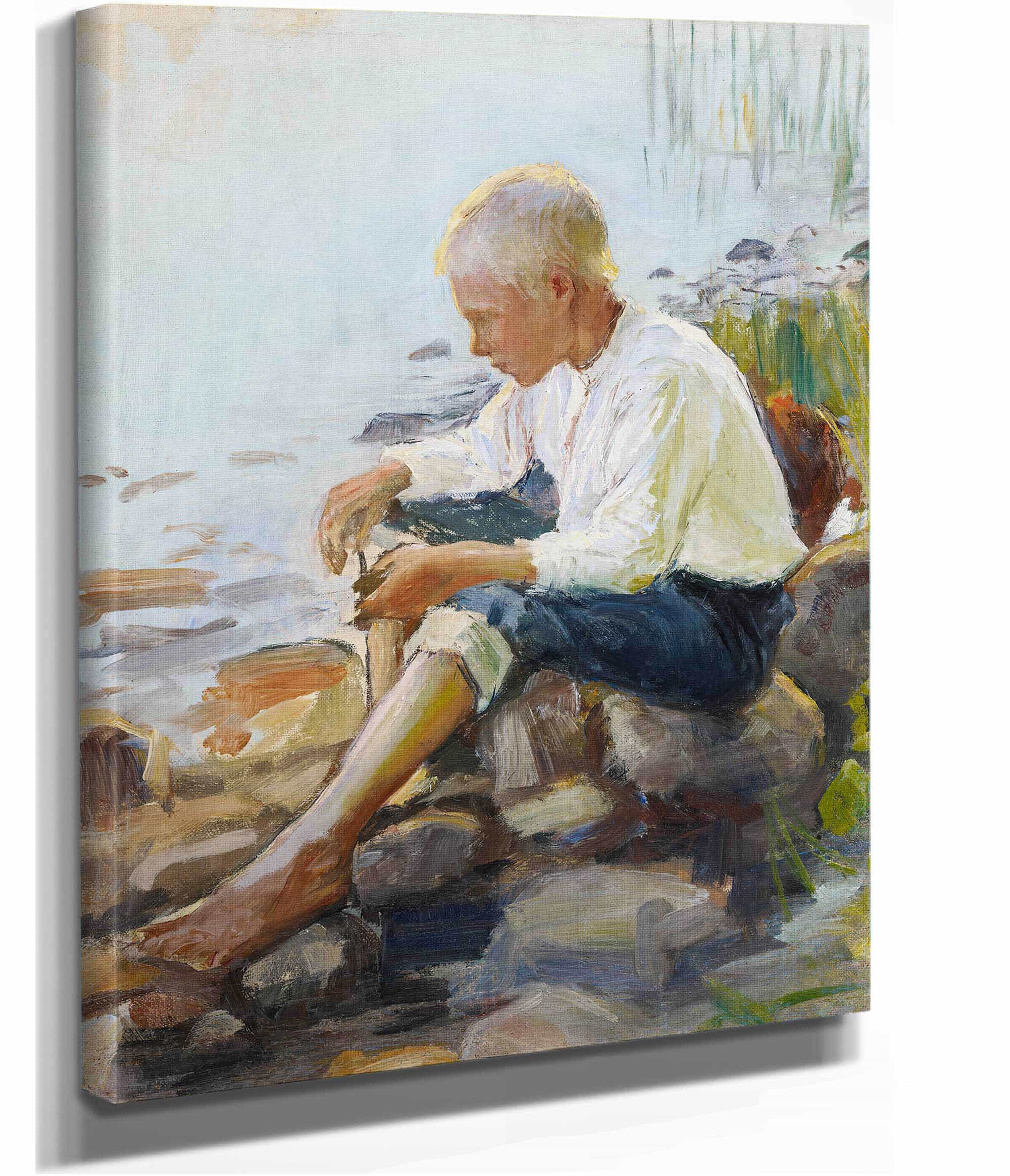 Boy On The Shore by Pekka Halonen - Image 2
