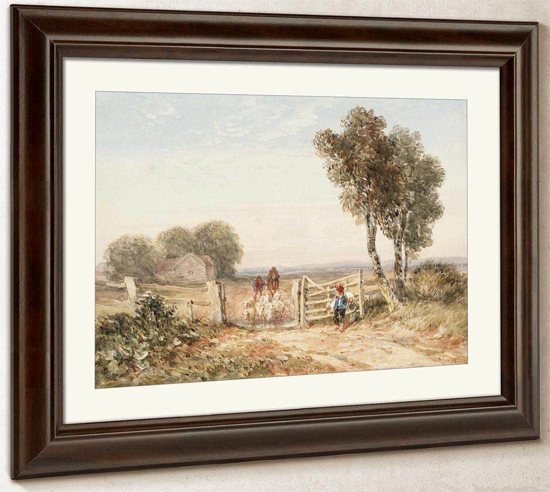 Boy Opening Gate For Sheep By David Cox - Image 5