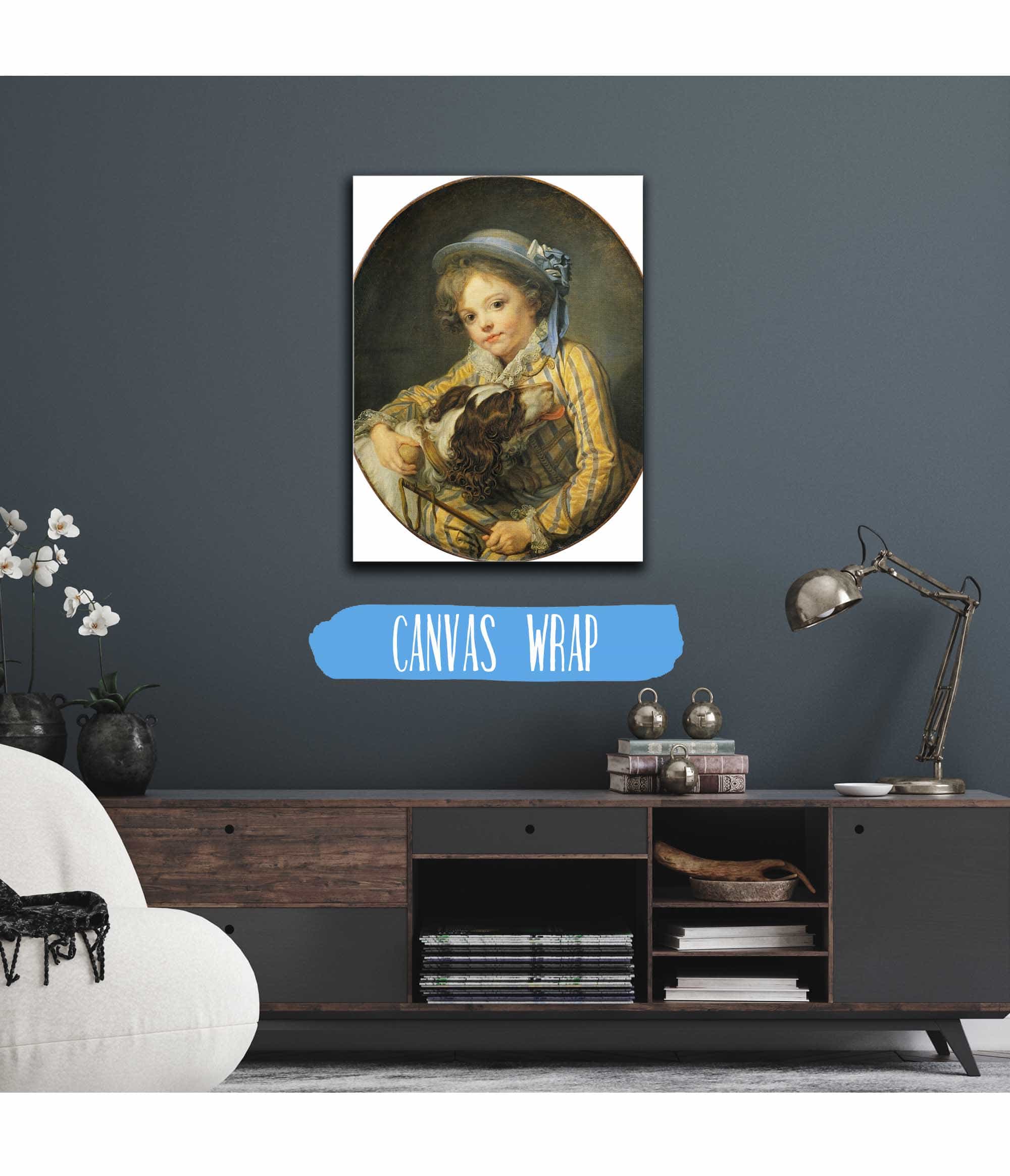 Boy With A Dog by Jean Baptiste Greuze - Image 3