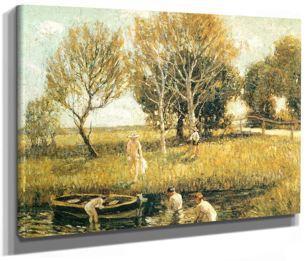 Boys Bathing 1908 1910 By Ernest Lawson