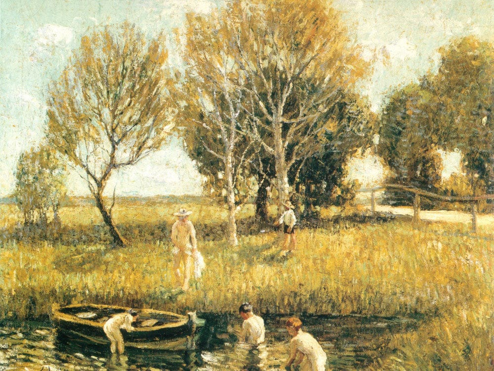 Boys Bathing 1908 1910 By Ernest Lawson - Image 7