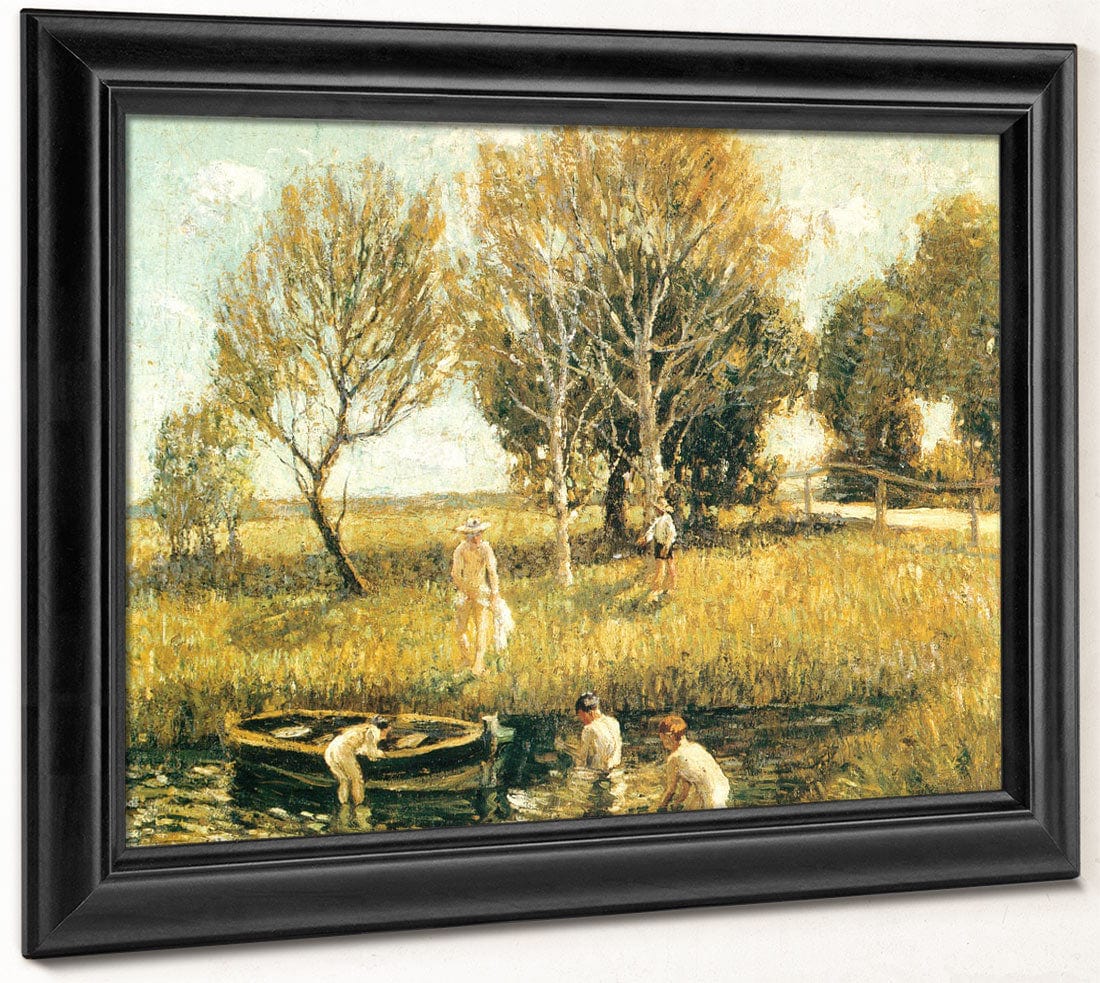 Boys Bathing 1908 1910 By Ernest Lawson - Image 8