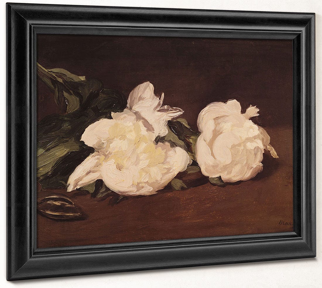 Branch Of White Peonies And Secateurs By Edouard Manet - Image 8