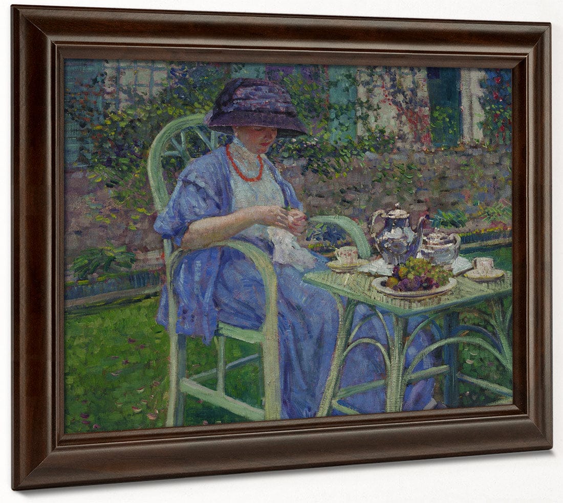 Breakfast In The Garden By Frederick Carl Frieseke - Image 6