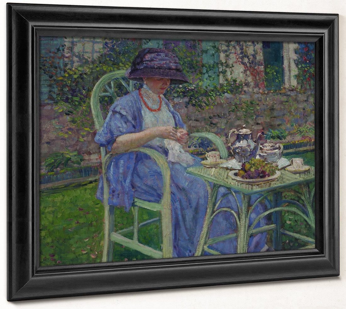 Breakfast In The Garden By Frederick Carl Frieseke - Image 8
