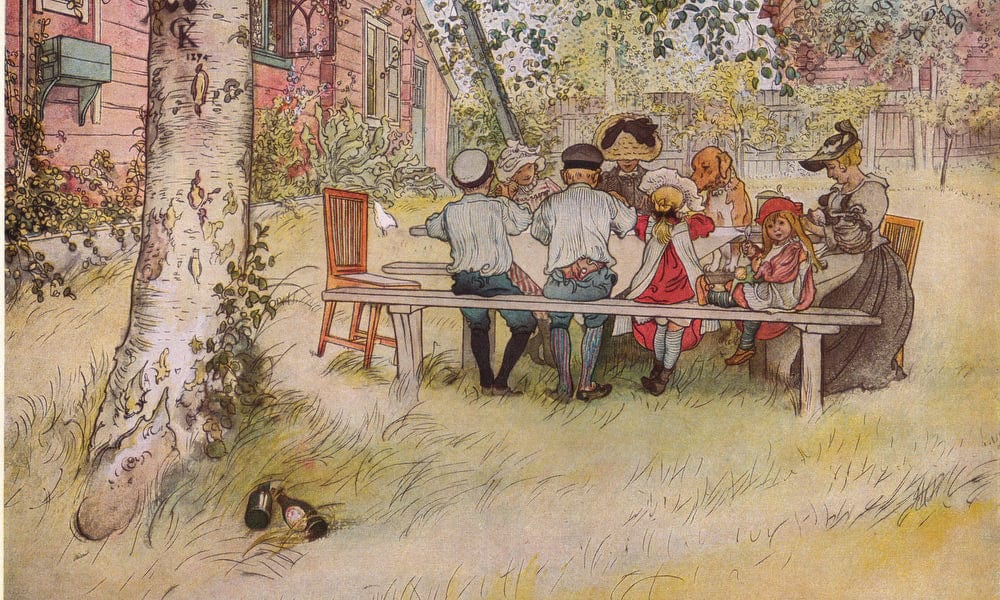 Breakfast Under The Big Birch By Carl Larsson - Image 7