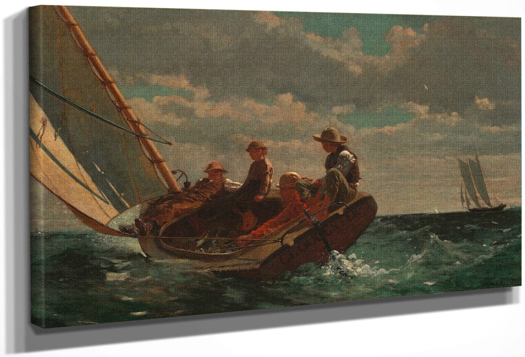 Breezing Up A Fair Wind 1876 By Winslow Homer