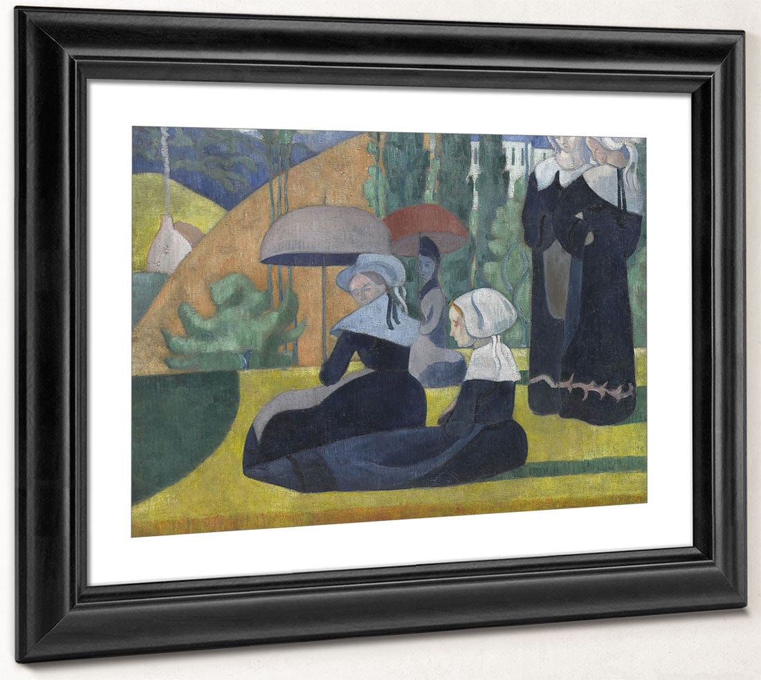 Breton Women With Umbrellas By Emile Bernard - Image 4