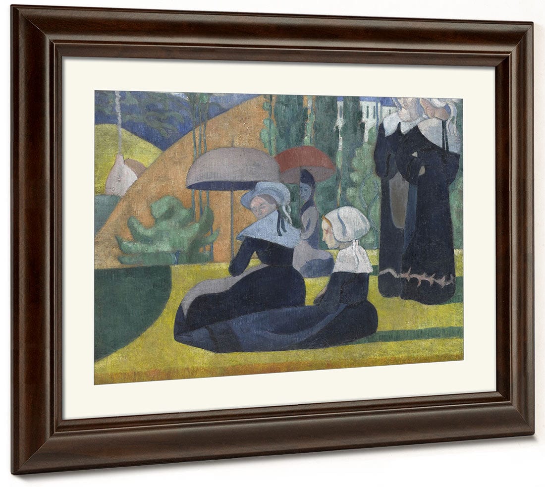 Breton Women With Umbrellas By Emile Bernard - Image 5