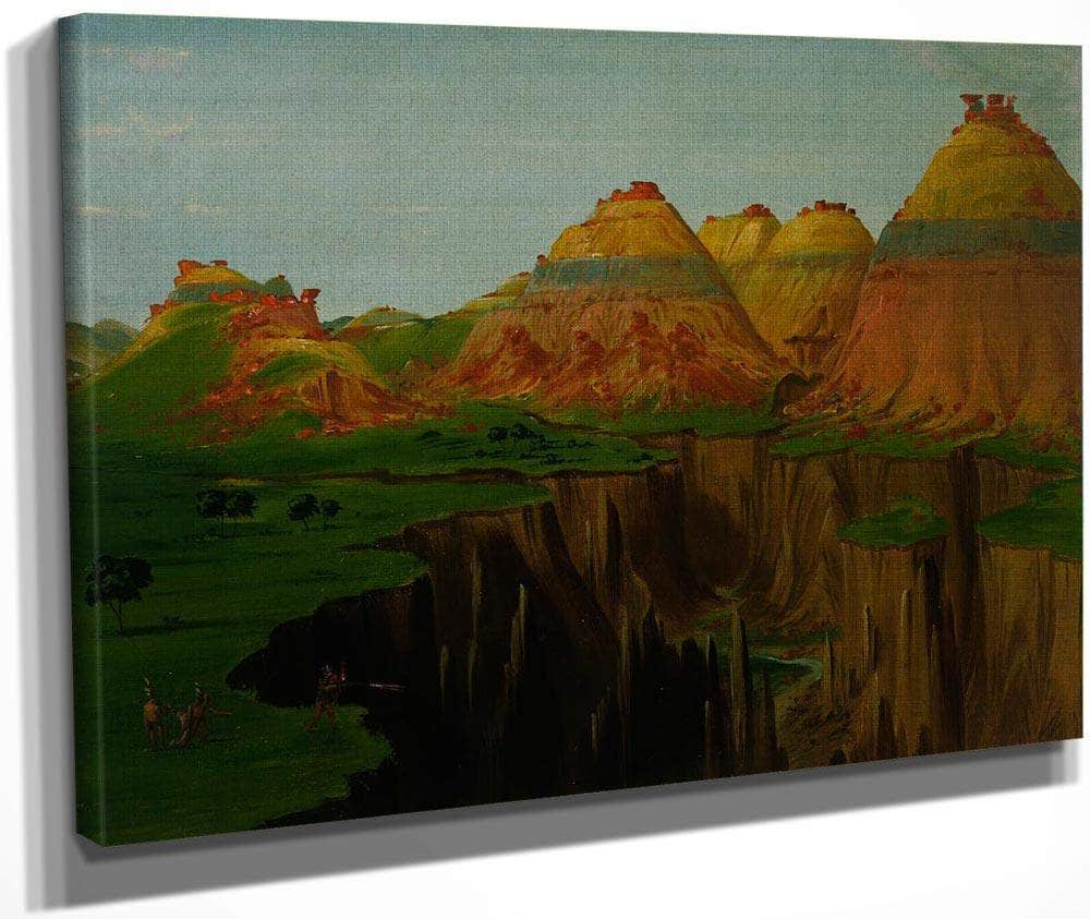 Brick Kilns, Clay Bluffs 1900 Miles Above St. Louis By George Catlin