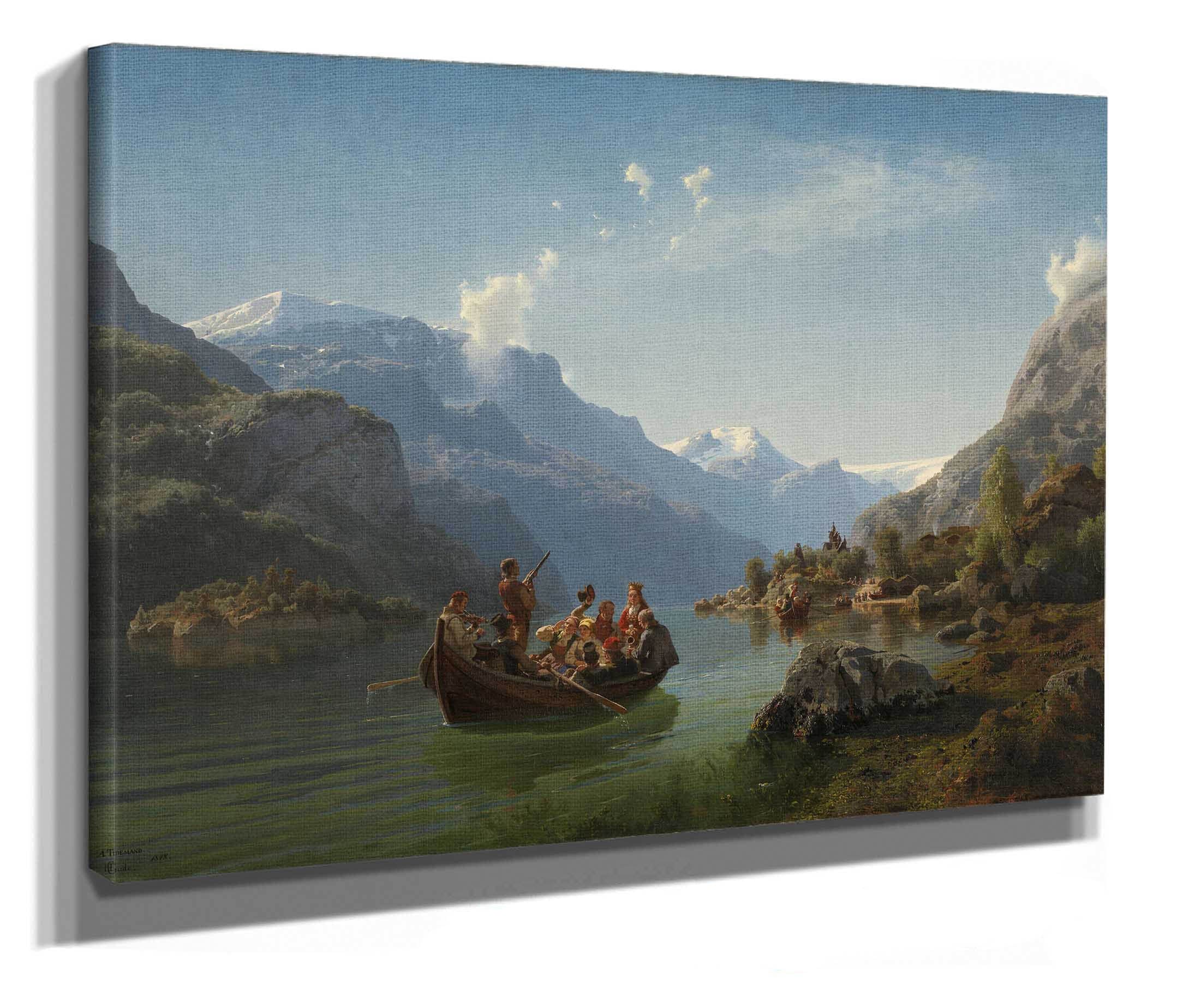 Bridal Procession On The Hardangerfjord by Adolph Tidemand - Image 2