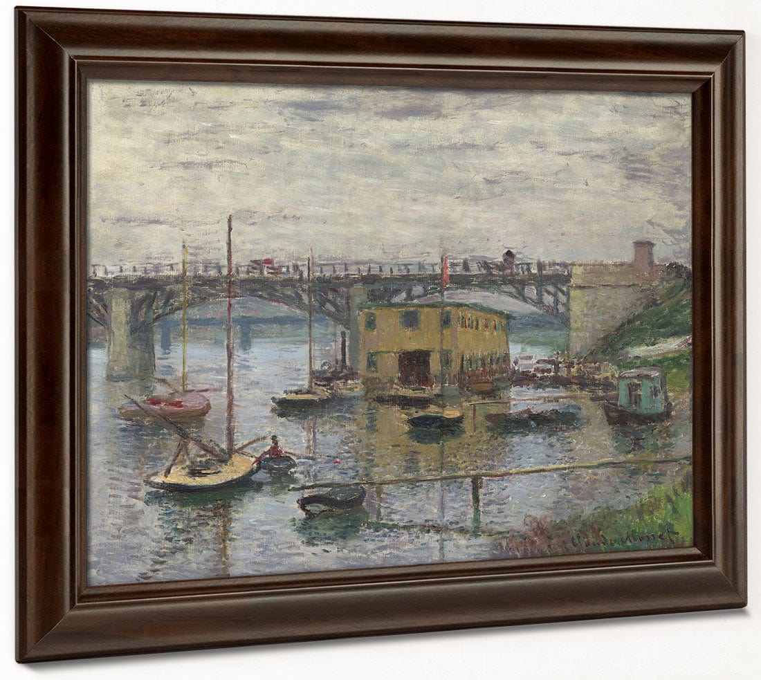 Bridge At Argenteuil On A Gray Day By Claude Monet - Image 6