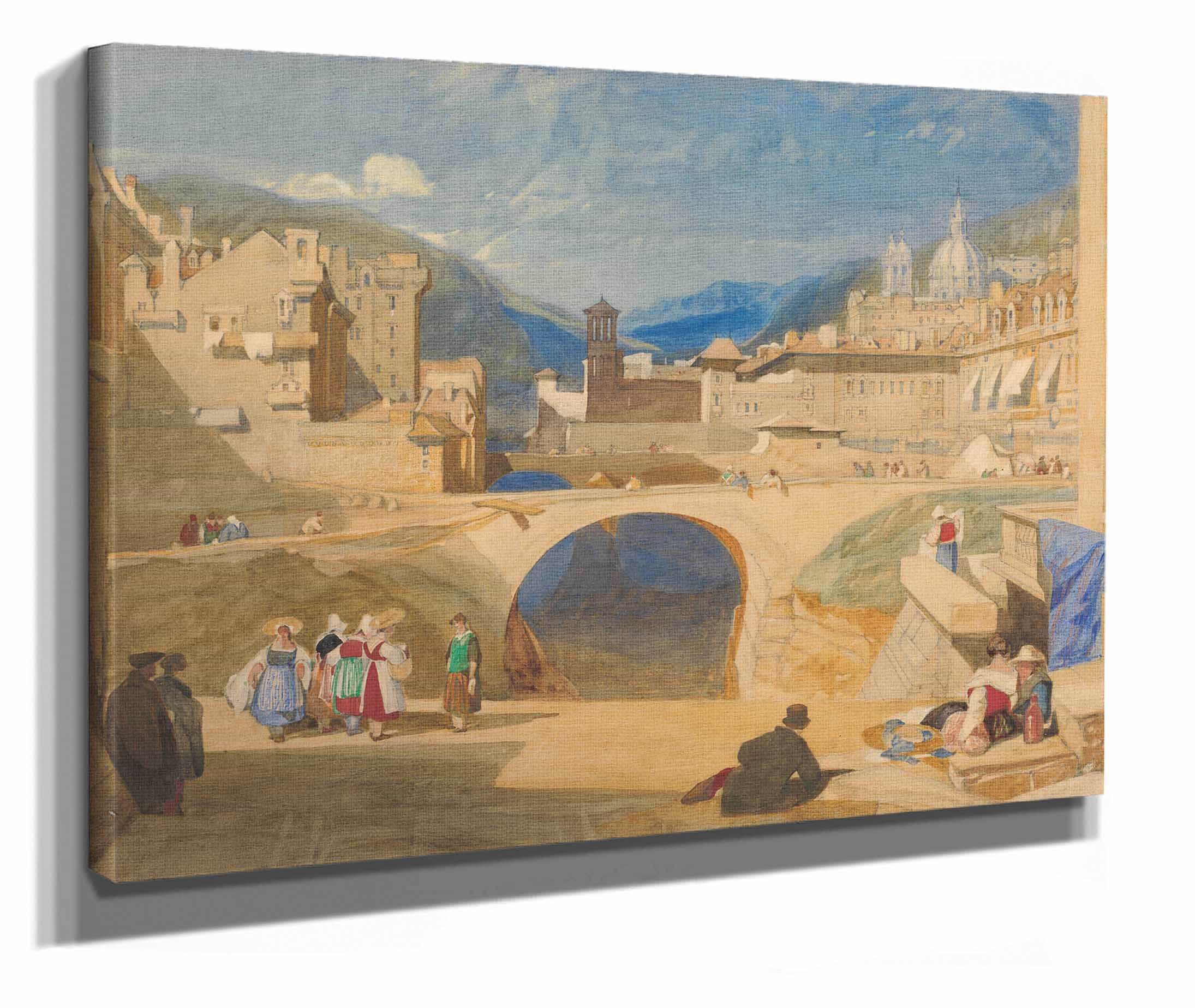 Bridge In A Continental Town by John Sell Cotman - Image 3