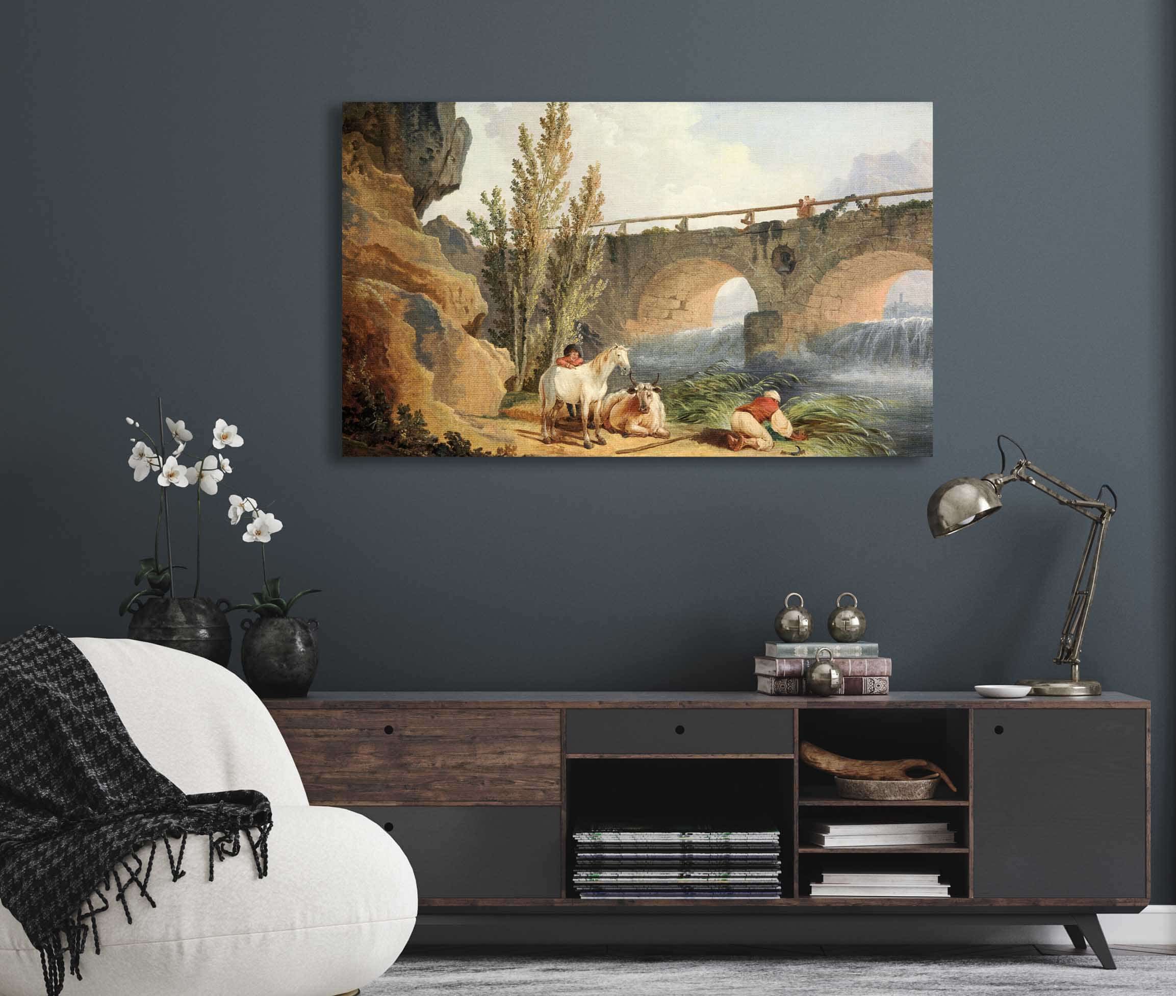 Bridge Over A Cascade by Hubert Robert - Image 5