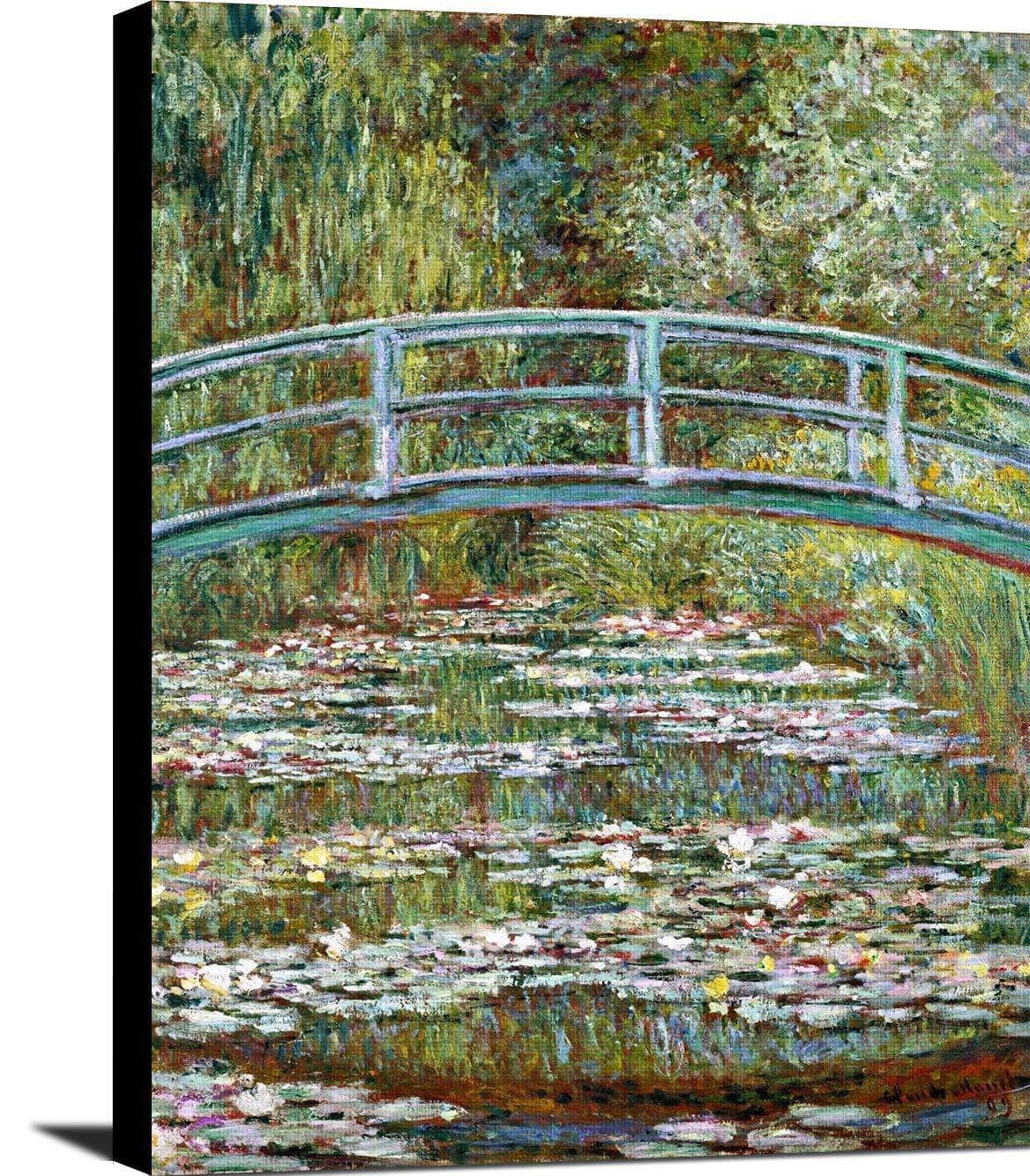 Bridge Over A Pond Of Water Lilies Painting Claude Monet Canvas Art - Image 2
