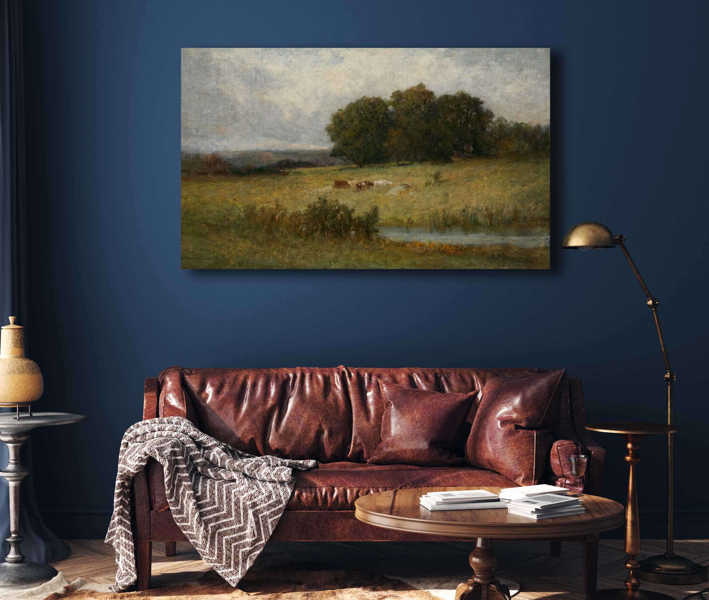 Bright Scene Of Cattle Near Stream by Edward Mitchell Bannister - Image 4