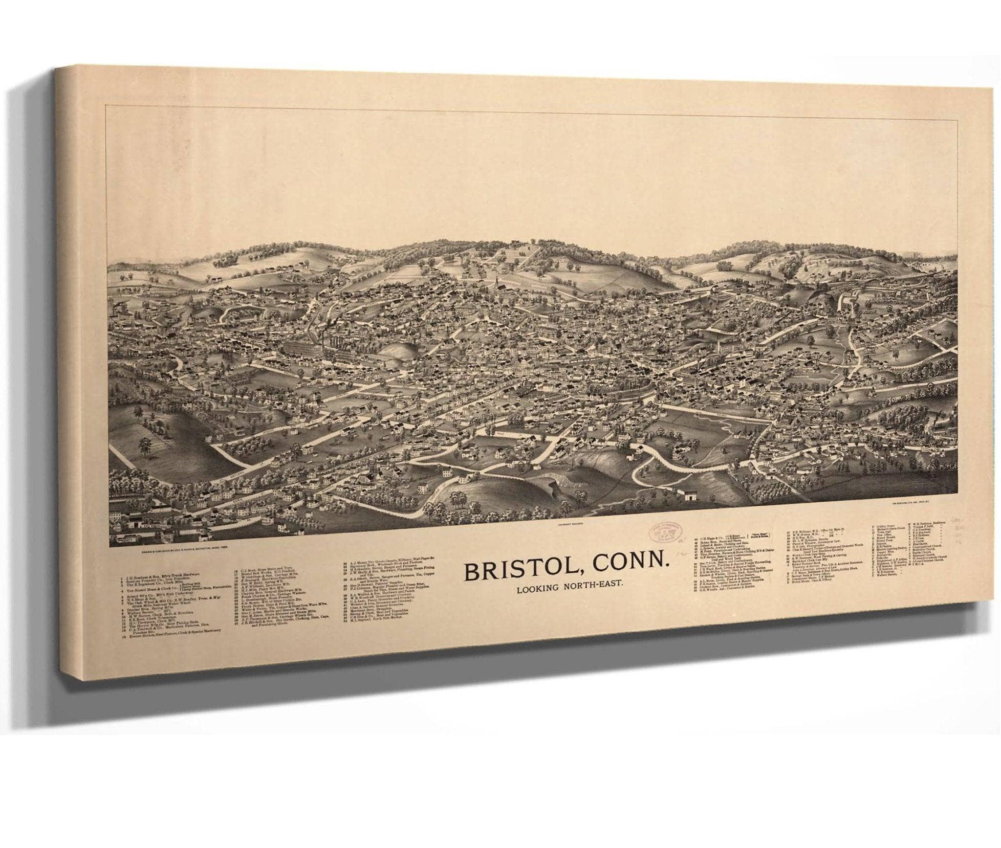 Bristol Conn Looking North East State Of Connecticut