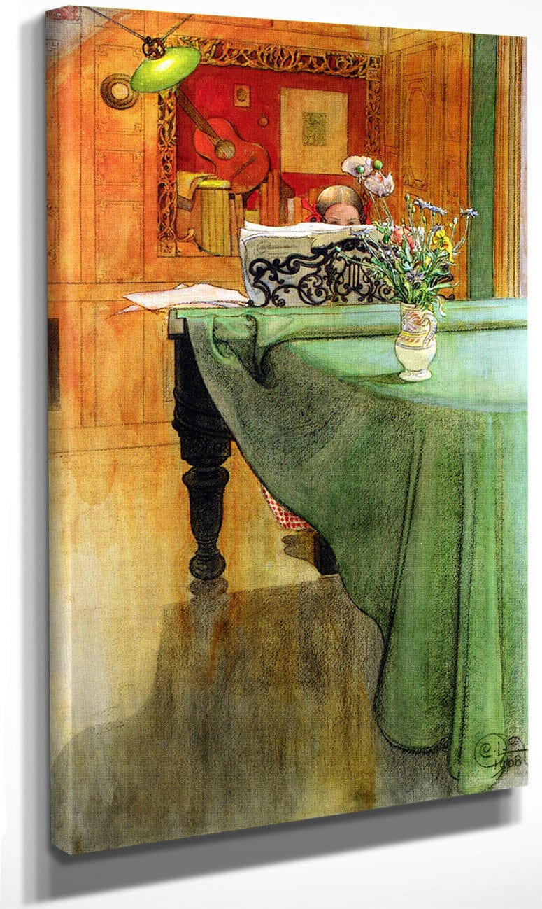 Brita At The Piano By Carl Larsson