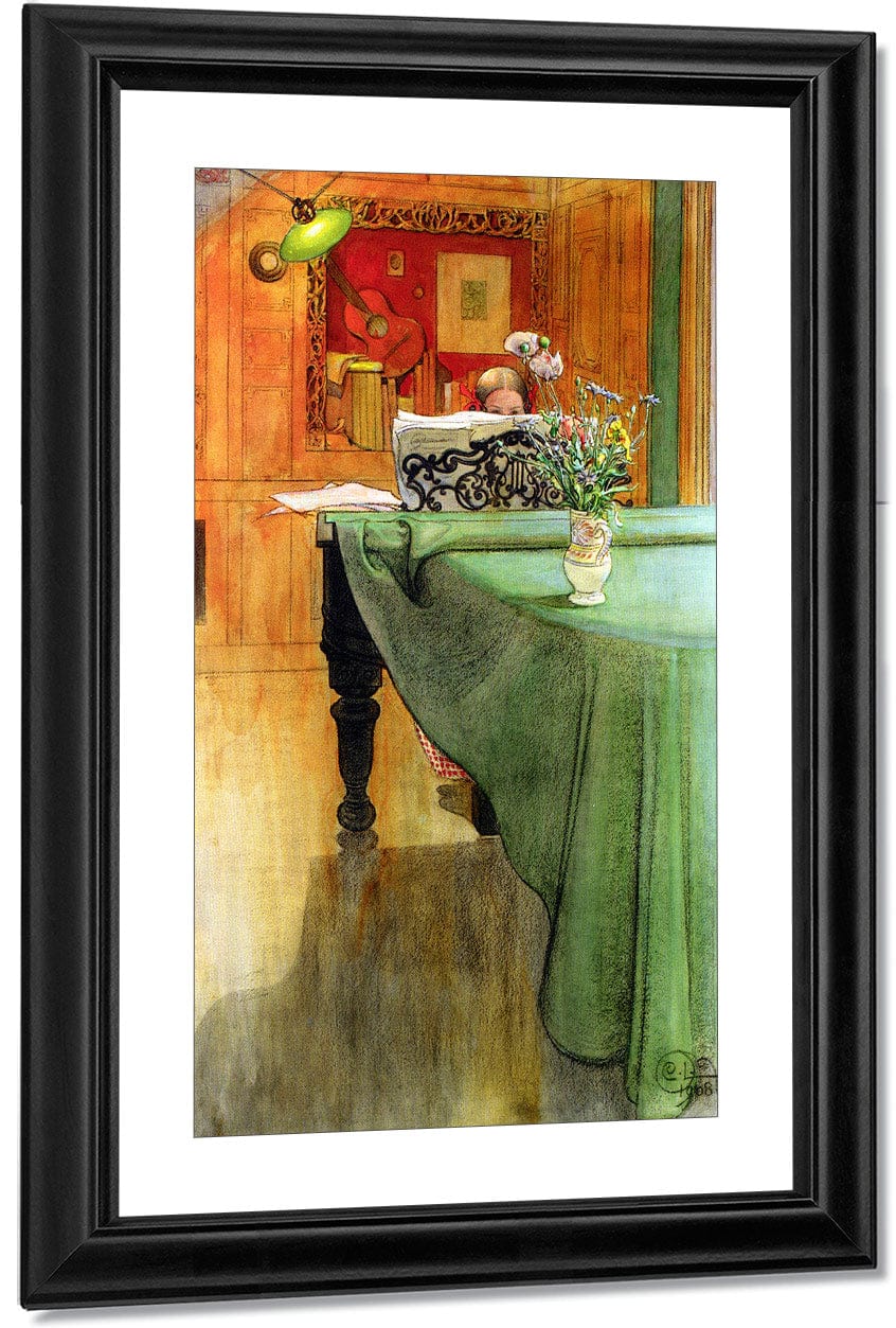 Brita At The Piano By Carl Larsson - Image 3