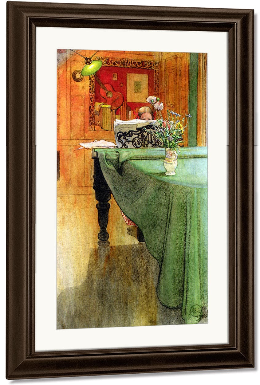 Brita At The Piano By Carl Larsson - Image 4