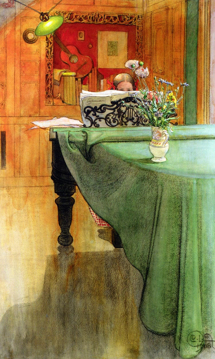 Brita At The Piano By Carl Larsson - Image 6