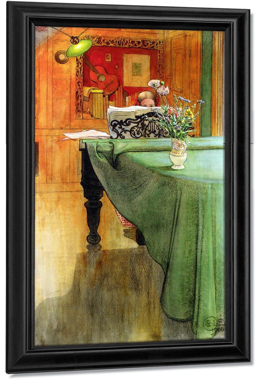 Brita At The Piano By Carl Larsson - Image 7