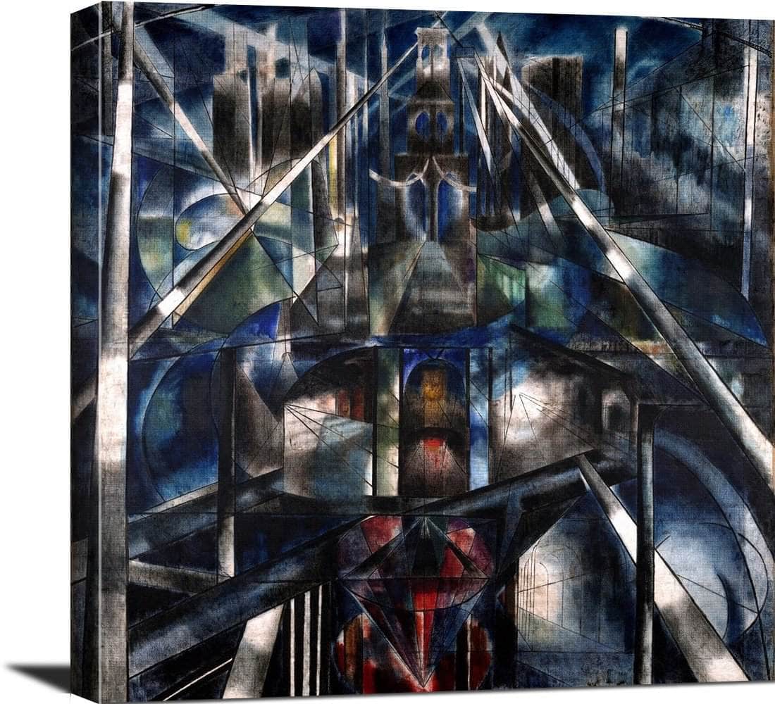 Brooklyn Bridge Painting Joseph Stella Canvas Art - Image 3