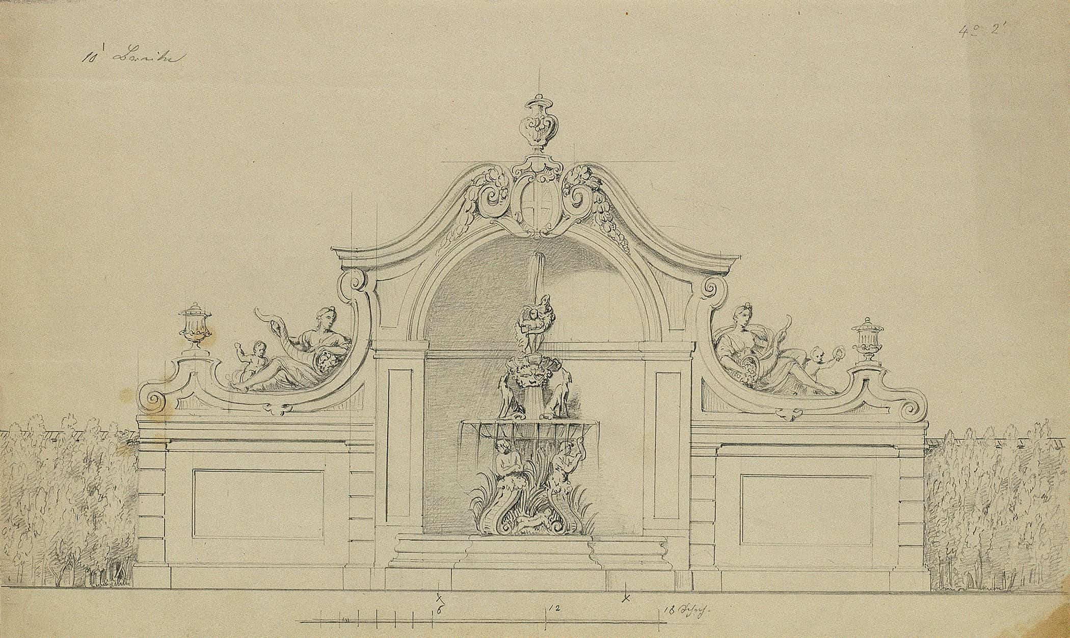 Brunnenanlage Im Pfirsichgarten Des Oberen Belvederes by Johann Peter Krafft - Image 4