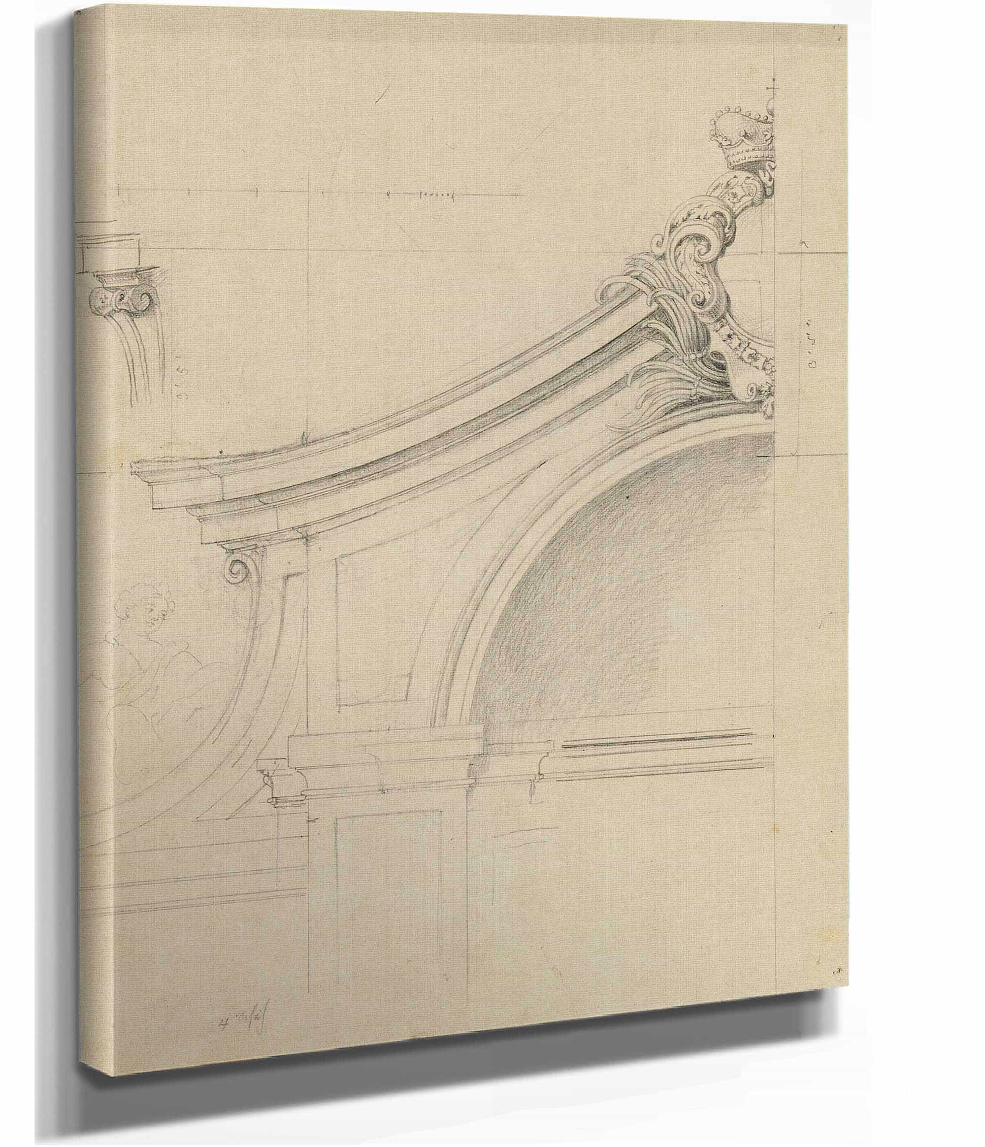 Brunnenanlage Im Pfirsichgarten Des Oberen Belvederes Detail by Johann Peter Krafft