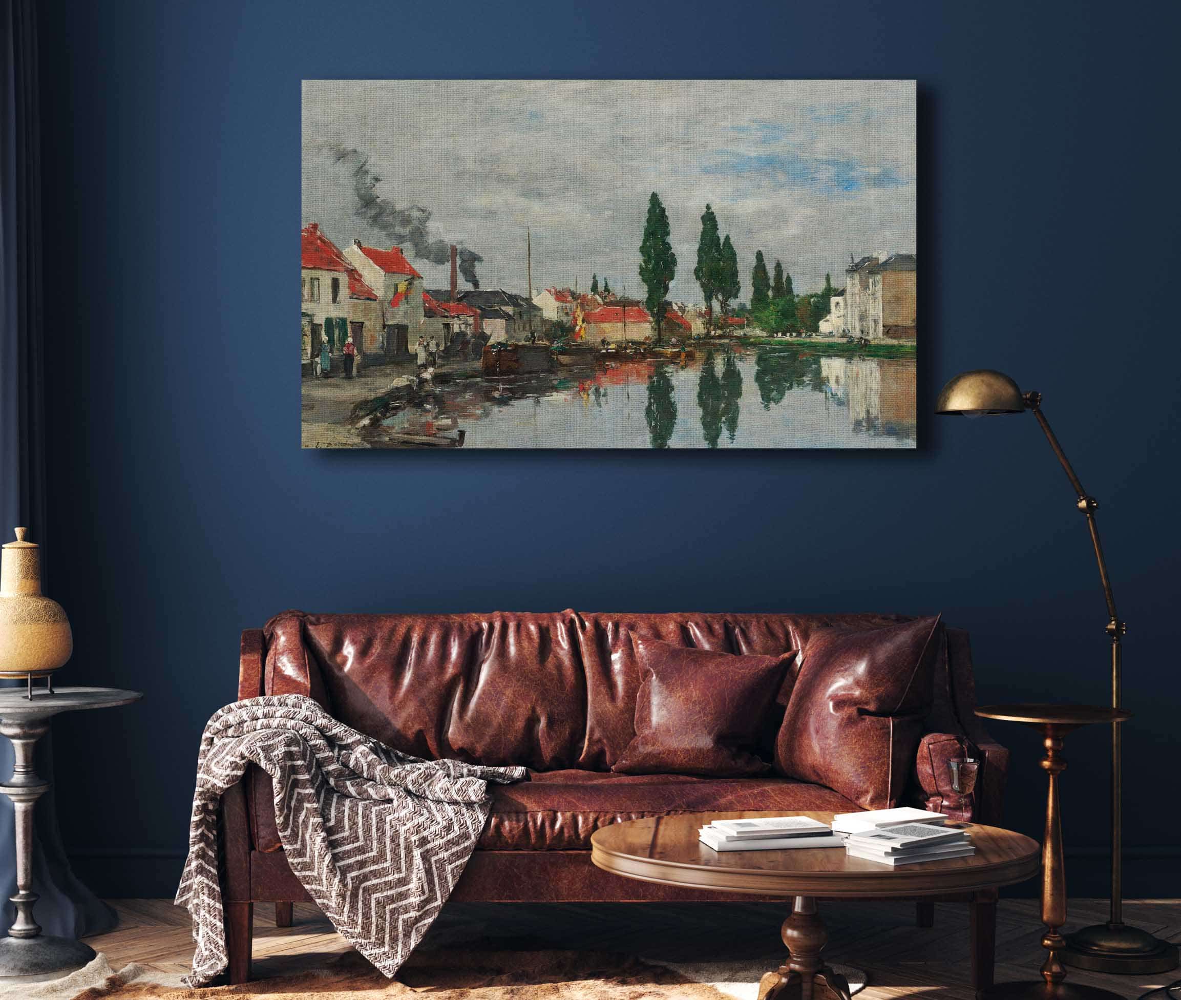 Bruxelles Le Canal De Louvain by Eugene Boudin - Image 3