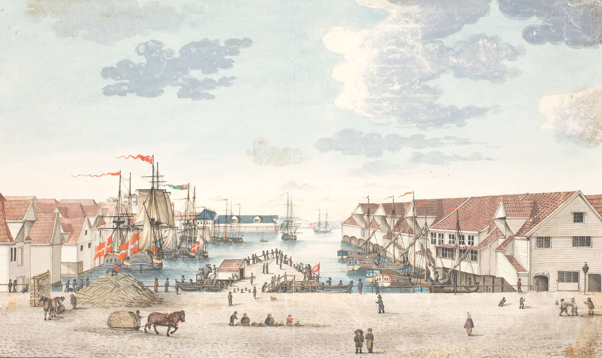 Brygge I Bergen by Johan Christian Dahl - Image 2