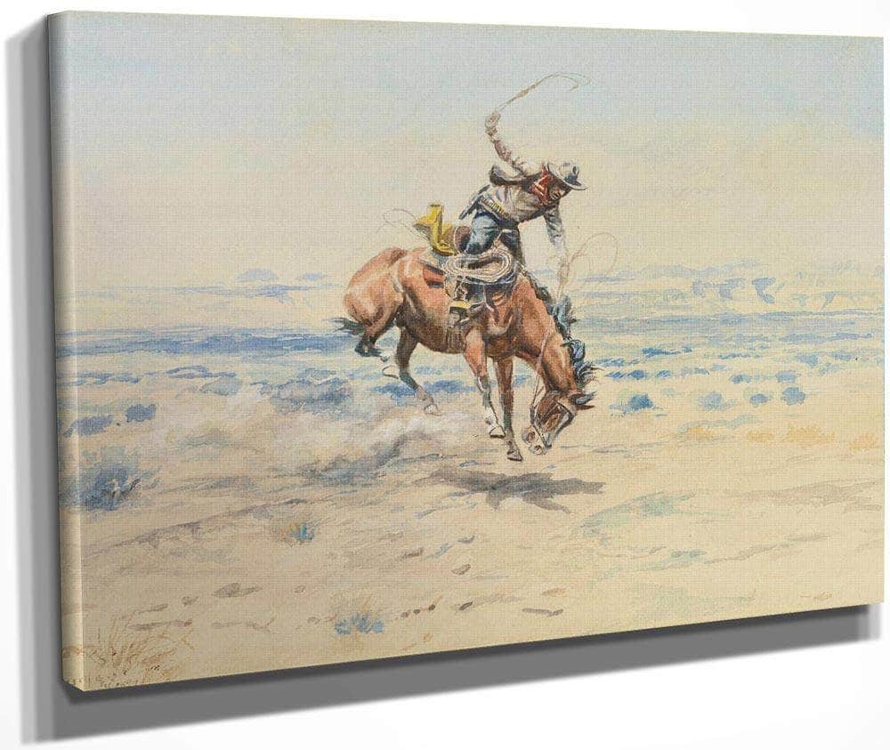 Bucking Bronco By Charles Marion Russell