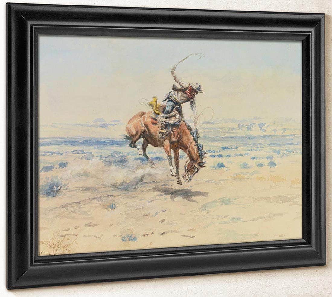 Bucking Bronco By Charles Marion Russell - Image 8