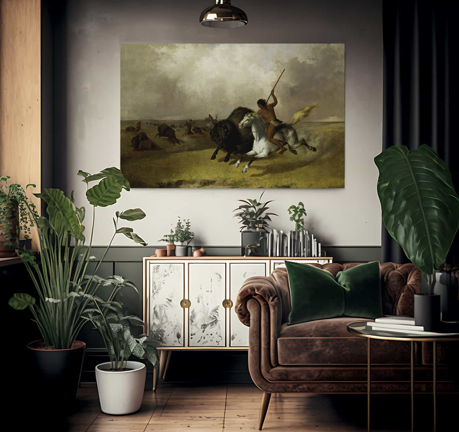 Buffalo Hunt On The Southwestern Prairies By John Mix Stanley - Image 2