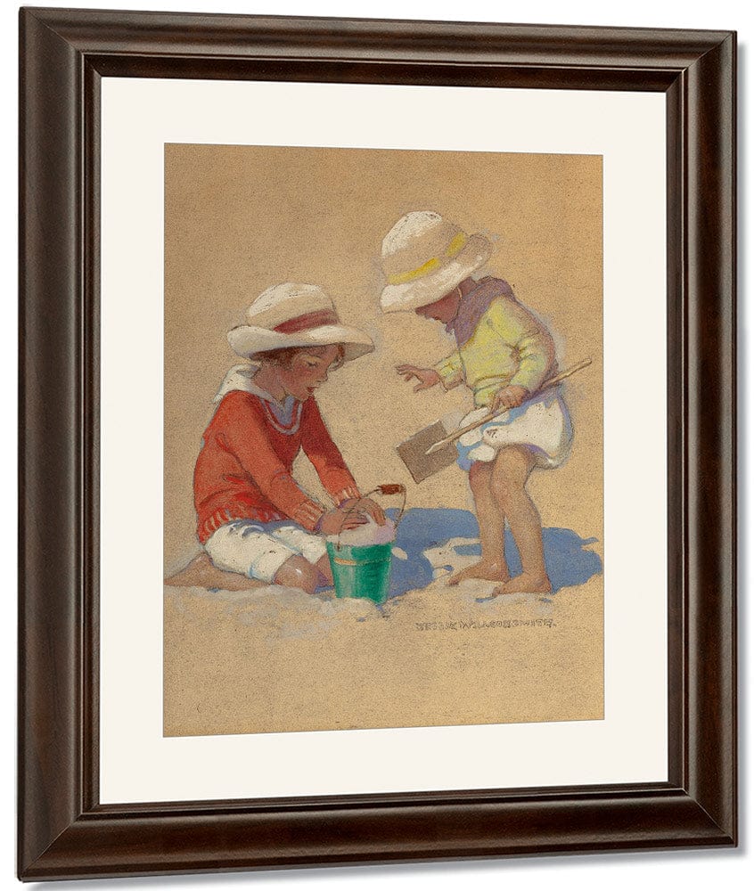 Building A Sand Castle Good Housekeeping Magazine Cover July 4 1924 By Jessie Willcox Smith - Image 4