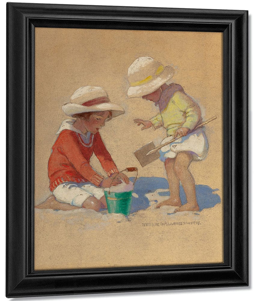 Building A Sand Castle Good Housekeeping Magazine Cover July 4 1924 By Jessie Willcox Smith - Image 7