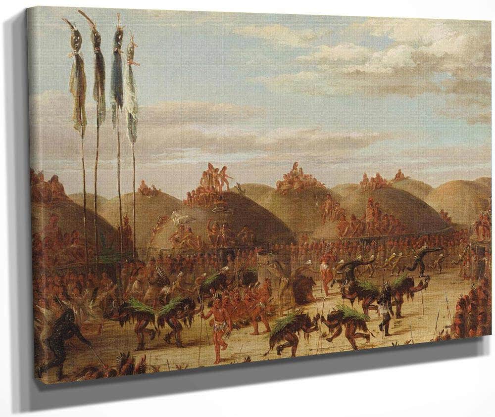 Bull Dance, Mandan O Kee Pa Ceremony By George Catlin