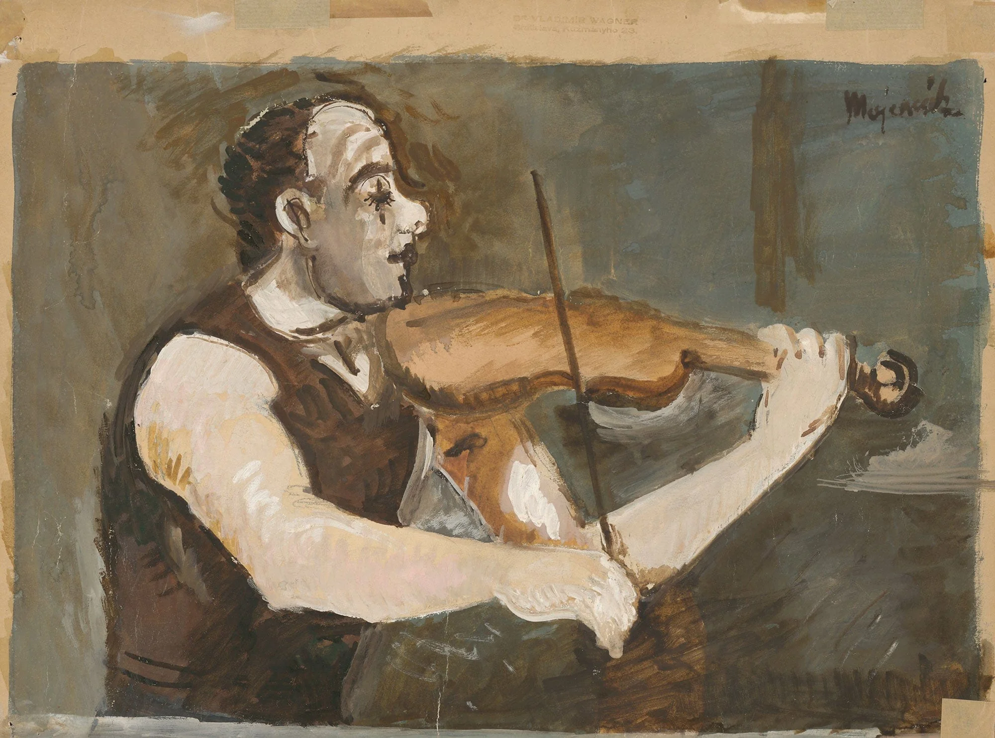 Bullock Gypsy Fiddler On The Back by Cyprian Majernik