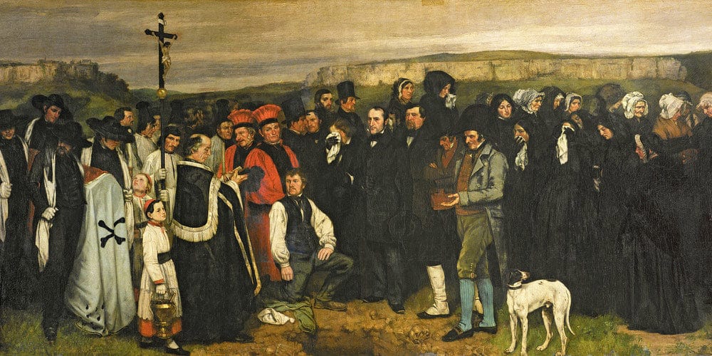 Burial At Ornans By Jean Desire Gustave Courbet - Image 2