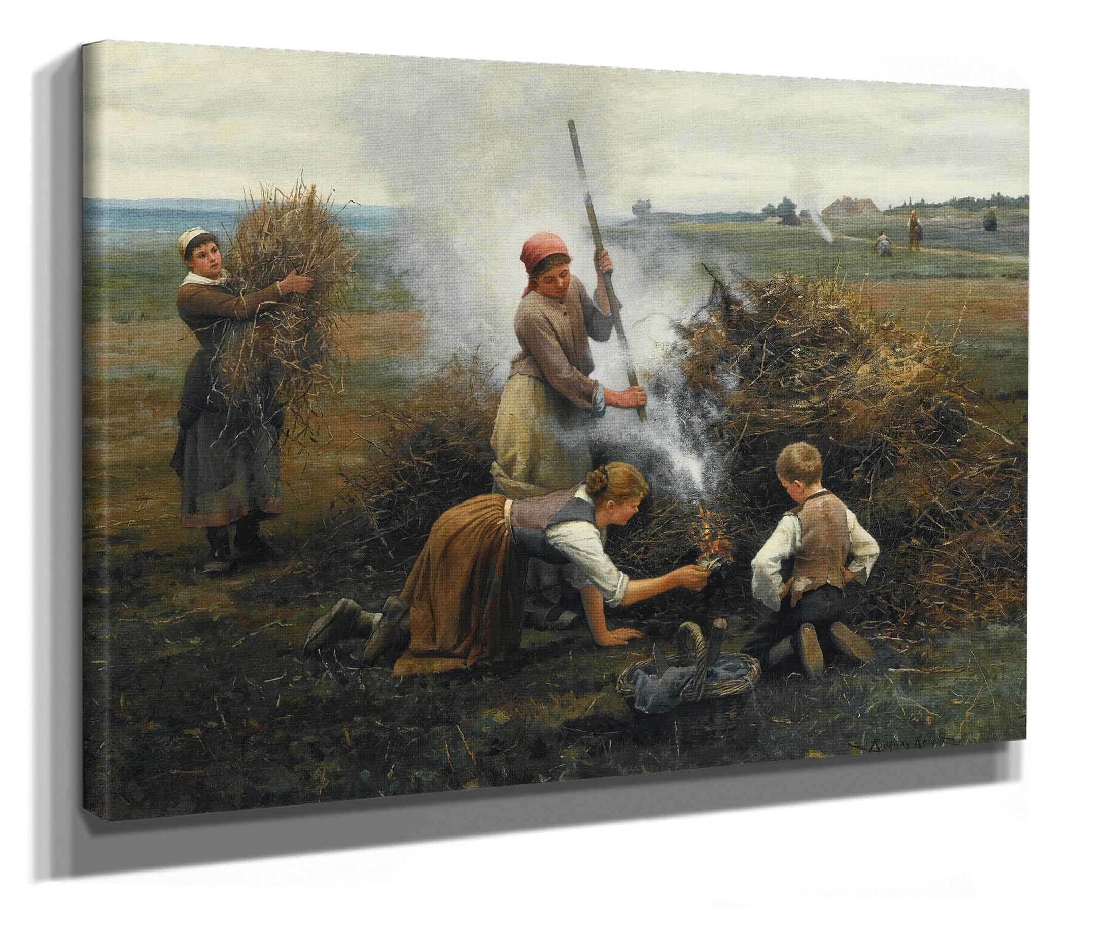 Burning Brush by Daniel Ridgway Knight - Image 2